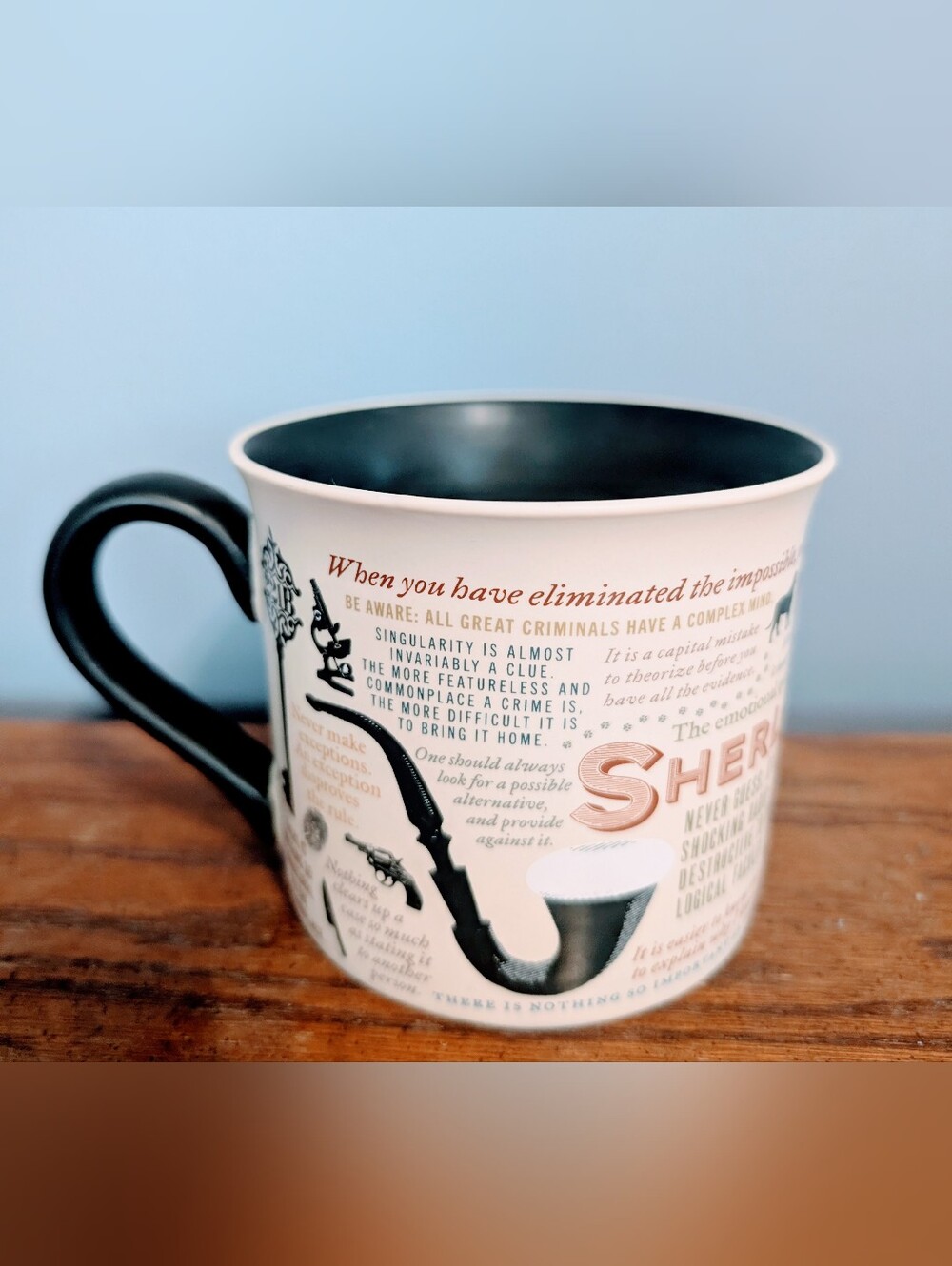 Sherlock Holmes Coffee Mug - The Unemployed Philosophers Guold